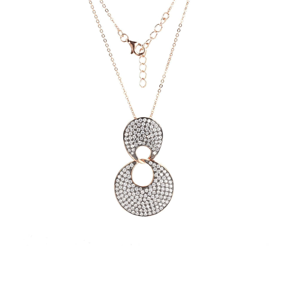  Interlocking Circle Dainty Pendant Necklace 